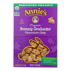 Annie's Homegrown Bunny Grahams Chocolate Chip - Case Of 12 - 7.5 Oz