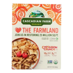 Cascadian Farm Organic Cereal - Cinnamon Crunch - Case Of 10 - 9.2 Oz