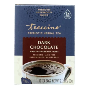 Teeccino - Tea Dark Chocolate Prebiotic - Case of 6-10 BAG