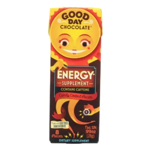 Good Day Chocolate Chocolate Pieces - with Energy - Case of 12 - .99 oz