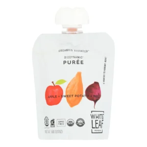 White Leaf Provisions - Baby Food Apple Swtpt Bt - Case Of 6 - 3.2 Oz